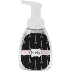 Black Eiffel Tower Foam Soap Bottle - White (Personalized)