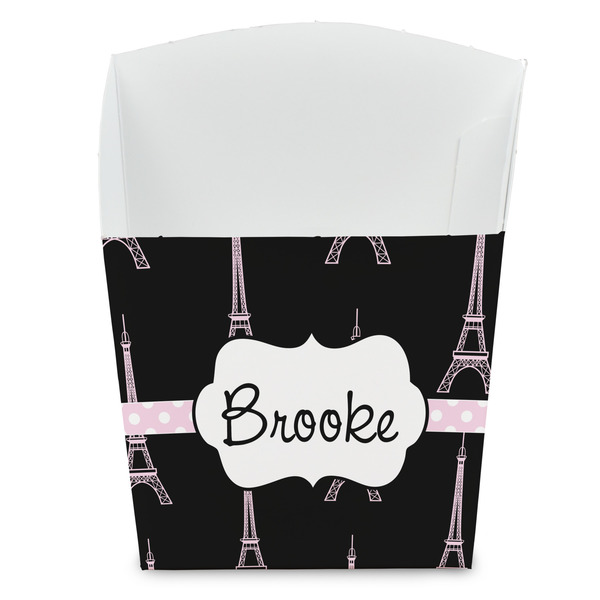Custom Black Eiffel Tower French Fry Favor Boxes (Personalized)