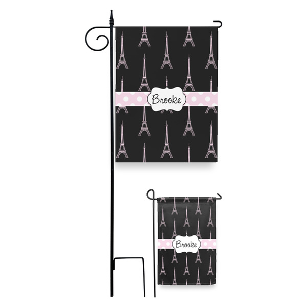 Black Eiffel Tower Garden Flag - PARENT/MAIN