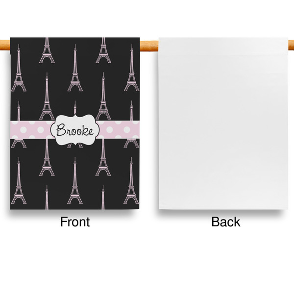 Black Eiffel Tower Garden Flags - Large - Single Sided - APPROVAL