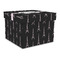 Black Eiffel Tower Gift Boxes with Lid - Canvas Wrapped - Large - Front/Main
