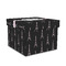 Black Eiffel Tower Gift Boxes with Lid - Canvas Wrapped - Medium - Front/Main