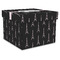 Black Eiffel Tower Gift Boxes with Lid - Canvas Wrapped - X-Large - Front/Main