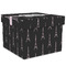 Black Eiffel Tower Gift Boxes with Lid - Canvas Wrapped - XX-Large - Front/Main