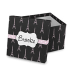 Black Eiffel Tower Gift Box with Lid - Canvas Wrapped (Personalized)