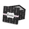 Black Eiffel Tower Gift Box with Lid - Canvas Wrapped (Personalized)