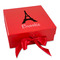 Black Eiffel Tower Gift Boxes with Magnetic Lid - Red - Front