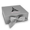 Black Eiffel Tower Gift Boxes with Magnetic Lid - Silver - Front