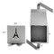 Black Eiffel Tower Gift Boxes with Magnetic Lid - Silver - Open & Closed