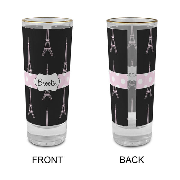 Black Eiffel Tower Glass Shot Glass - 2 oz - Single - APPROVAL
