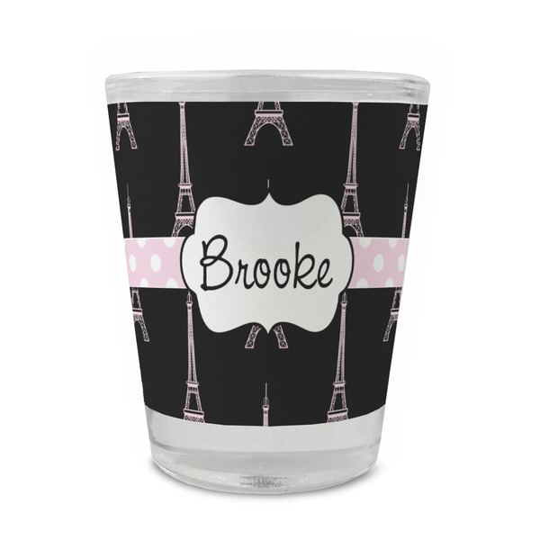 Black Eiffel Tower Glass Shot Glass - Standard - FRONT