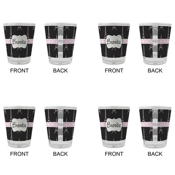 Black Eiffel Tower Glass Shot Glass - Standard - Set of 4 - APPROVAL