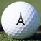 Black Eiffel Tower Golf Ball - Branded - Front