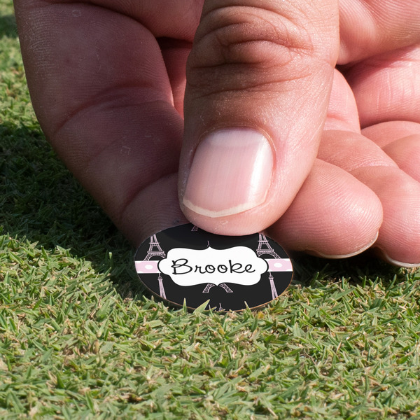 Black Eiffel Tower Golf Ball Marker - Hand