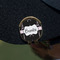 Black Eiffel Tower Golf Ball Marker Hat Clip - Gold - On Hat