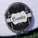 Black Eiffel Tower Golf Ball Marker - Hat Clip