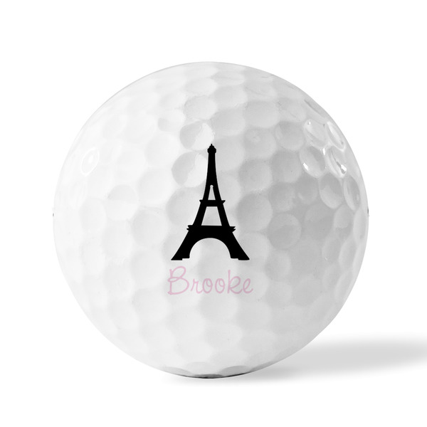 Black Eiffel Tower Golf Balls - Generic - Set of 12 - FRONT