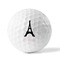 Black Eiffel Tower Golf Balls - Generic - Set of 12 - FRONT