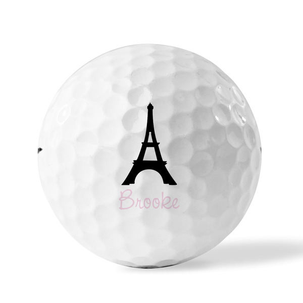 Black Eiffel Tower Golf Balls - Titleist - Set of 3 - FRONT