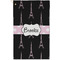 Black Eiffel Tower Golf Towel (Personalized) - APPROVAL (Small Full Print)