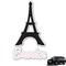 Black Eiffel Tower Graphic Car Decal