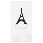 Black Eiffel Tower Guest Towels - Full Color (Personalized)