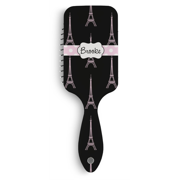 Custom Black Eiffel Tower Hair Brushes (Personalized)