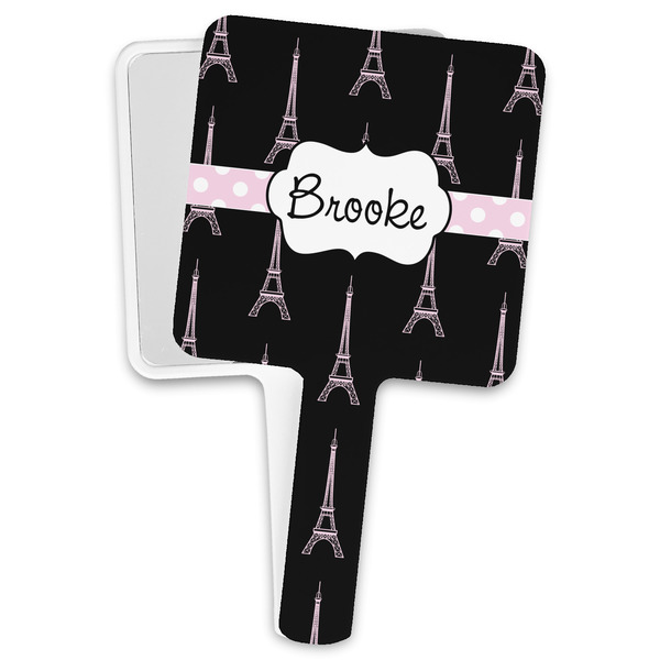 Custom Black Eiffel Tower Hand Mirror (Personalized)