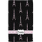 Black Eiffel Tower Hand Towel (Personalized)