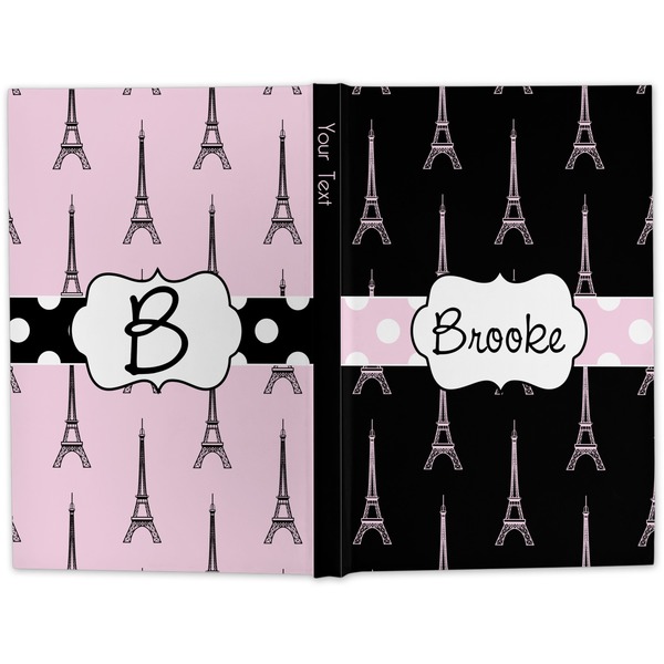 Black Eiffel Tower Hard Cover Journal - Apvl