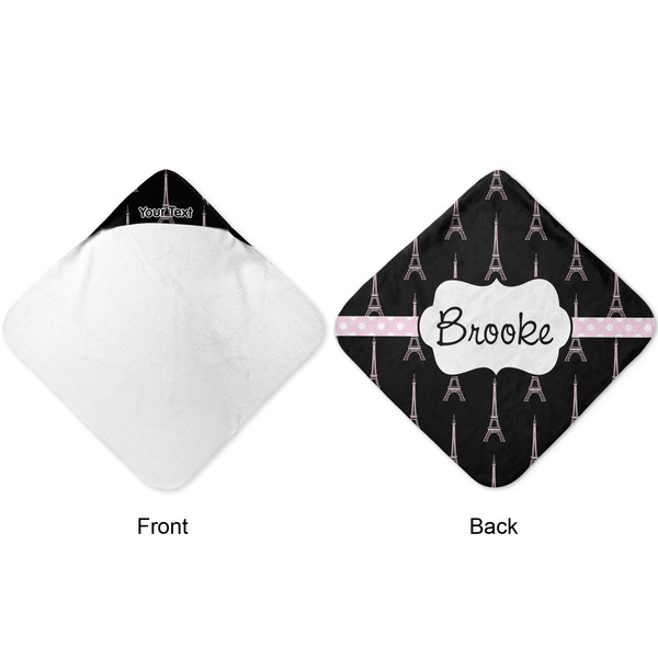 Black Eiffel Tower Hooded Baby Towel- Approval