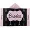 Black Eiffel Tower Kids Hooded Towel (Personalized)