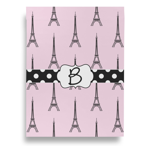 Black Eiffel Tower House Flags - Double Sided - BACK