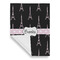Black Eiffel Tower House Flags - Single Sided - FRONT FOLDED