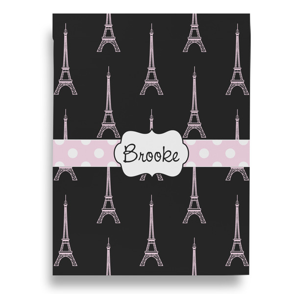 Black Eiffel Tower House Flags - Single Sided - FRONT
