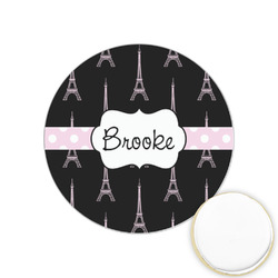 Black Eiffel Tower Printed Cookie Topper - 1.25" (Personalized)