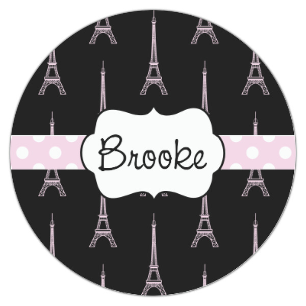 Black Eiffel Tower Icing Circle - XSmall - Single