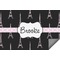 Black Eiffel Tower Indoor / Outdoor Rug - 6'x8' w/ Name or Text