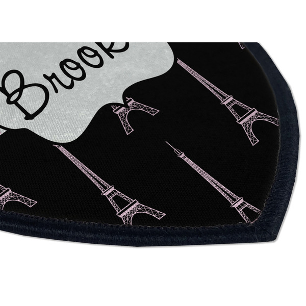 Black Eiffel Tower Iron on Shield 3 Detail