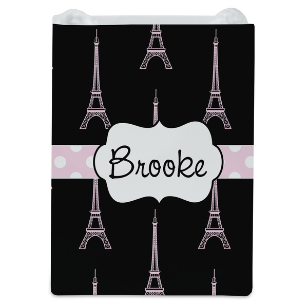 Black Eiffel Tower Jewelry Gift Bag - Gloss - Front