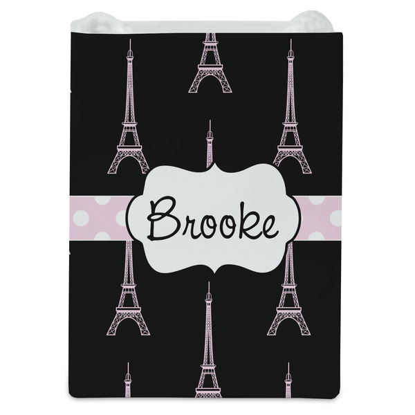 Black Eiffel Tower Jewelry Gift Bag - Matte - Front