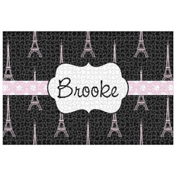 Black Eiffel Tower Jigsaw Puzzle - 1000-piece (Personalized)