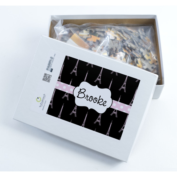 Black Eiffel Tower Jigsaw Puzzle 252 Piece - Box