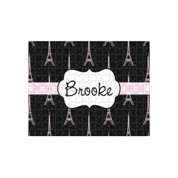 Custom Black Eiffel Tower 252 pc Jigsaw Puzzle (Personalized)