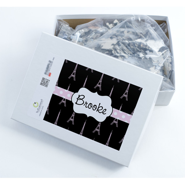 Black Eiffel Tower Jigsaw Puzzle 500 Piece - Box