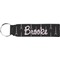 Black Eiffel Tower Neoprene Keychain Fob (Personalized)