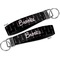 Black Eiffel Tower Key-chain - Metal and Nylon - Front and Back
