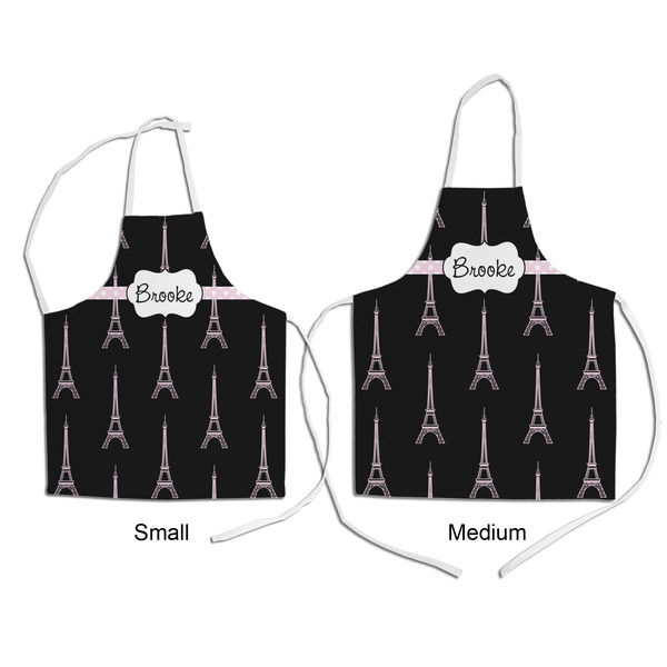 Black Eiffel Tower Kid's Aprons - Comparison