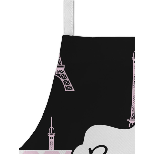 Black Eiffel Tower Kid's Aprons - Detail