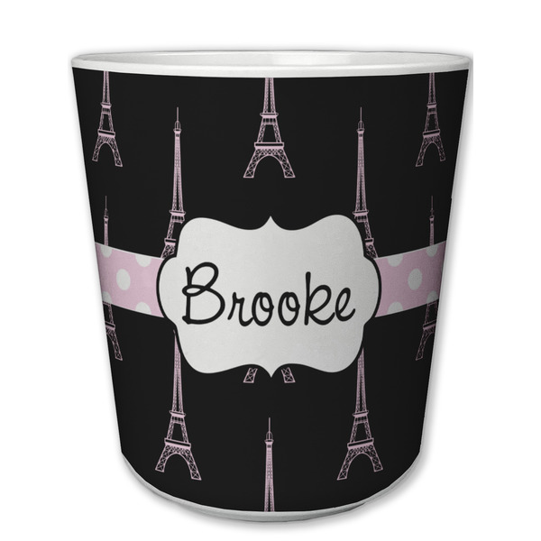Custom Black Eiffel Tower Plastic Tumbler 6oz (Personalized)